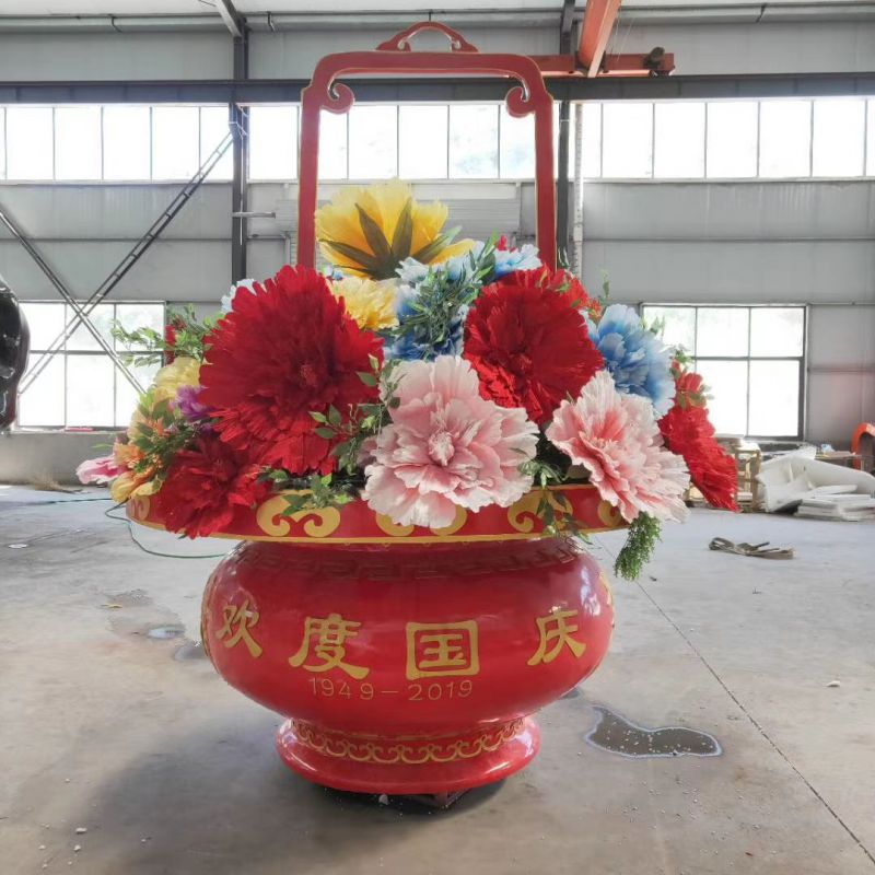 鋼結(jié)構(gòu)花籃雕塑選用，廣場雕塑，廣場花籃雕塑異型選用