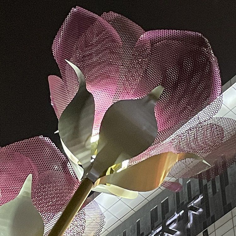 金屬紫丁香雕塑制造商，鋼管組合，公共紫丁香雕塑優(yōu)選