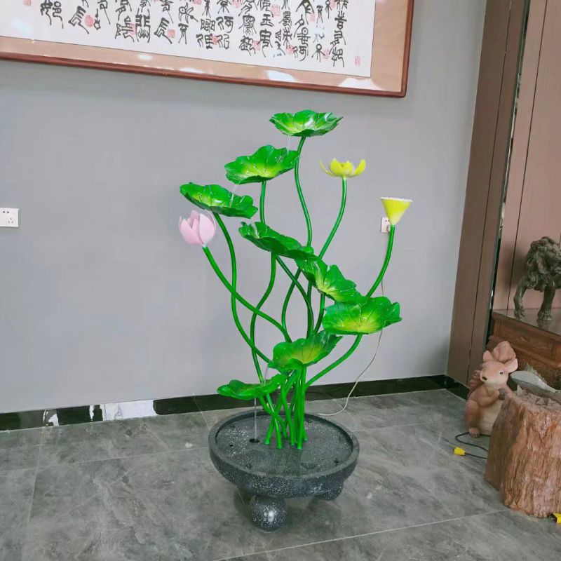 荷花雕塑異型優(yōu)選，城市裝飾，展示荷花雕塑定做