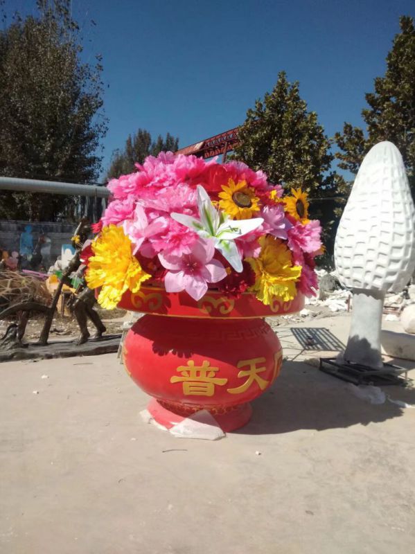 仿真花籃雕塑標(biāo)準(zhǔn)，戶外雕塑，旅游區(qū)花籃雕塑選定