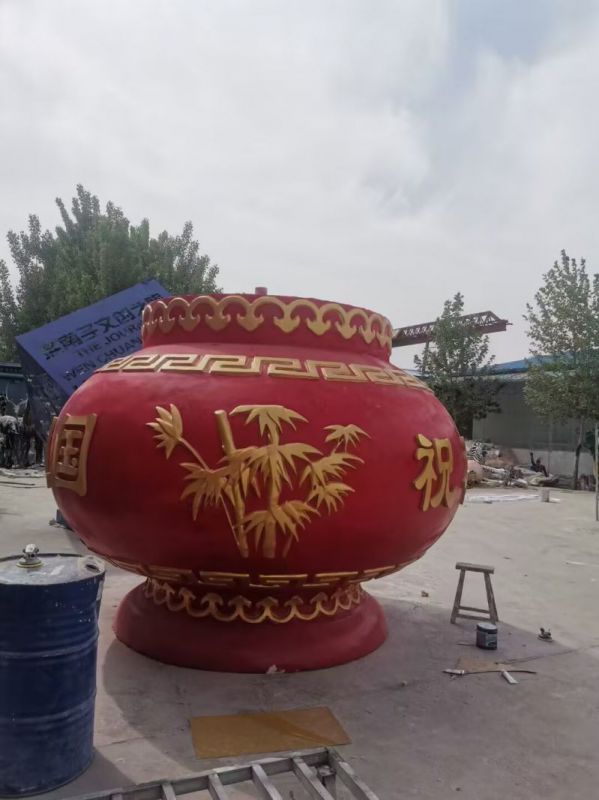 花籃雕塑標志供需，透雕系列，玻璃鋼花籃雕塑制造商