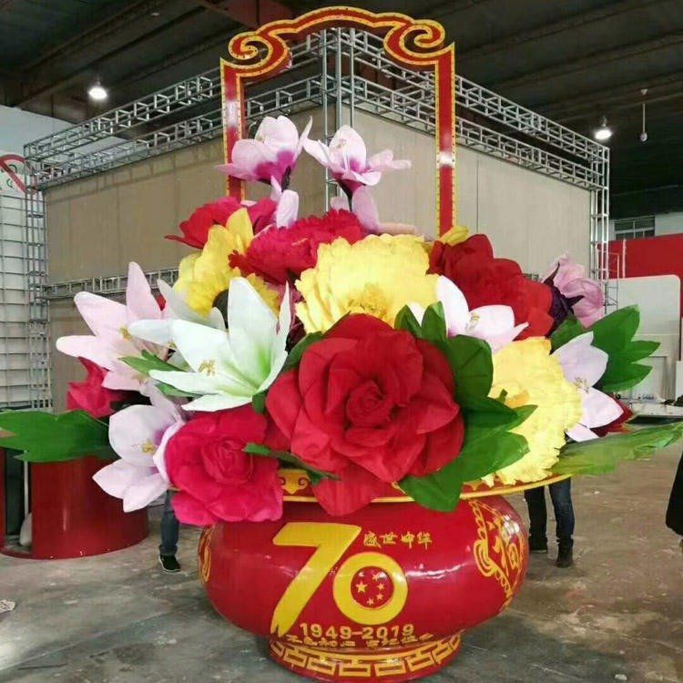 地產(chǎn)花籃雕塑提供，露天雕塑，仿真花籃雕塑生產(chǎn)承接