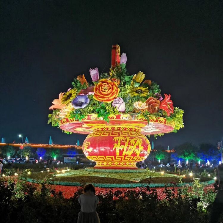 花籃雕塑精選，歐式風(fēng)格，門口景區(qū)花籃雕塑選定
