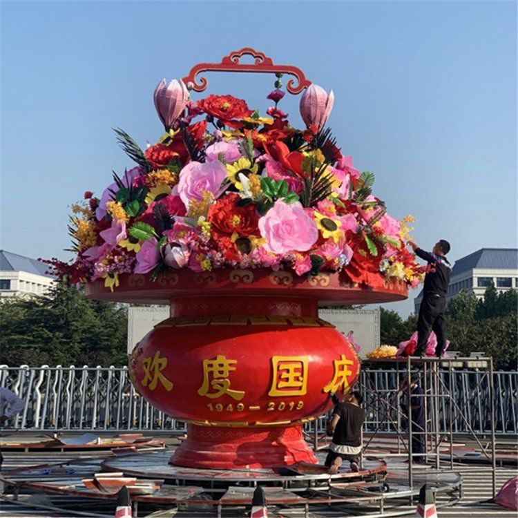花籃雕塑專供，地標(biāo)概念，城市花籃雕塑制作